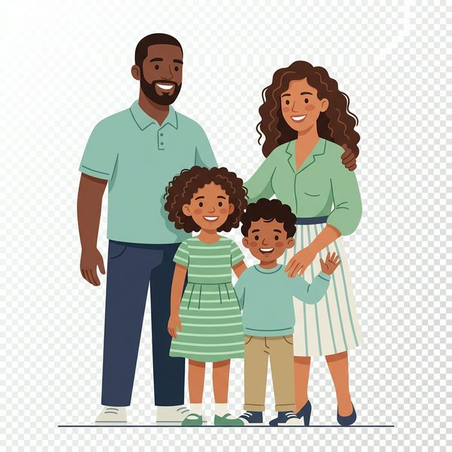 Happy diverse family smiling together — Quick Green Funds helps families access personal loans from $200 to $5,000 for life's important moments